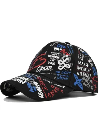 New Multicolor Painted Sun Cap Trend Fashion Duck Tongue Hat Baseball Hat 