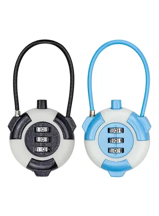 2 PCS Luggage Locks, Digit Combination Padlocks Digit Security Padlock Suitcase Locks for for Travel Suitcases Luggage Bag Case etc(Black and Blue) 