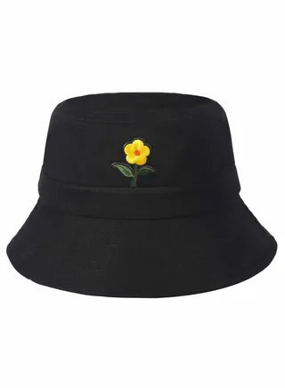 Unisex Fashion Embroidered Bucket Hat Summer Fisherman Cap for Men Women Teens 