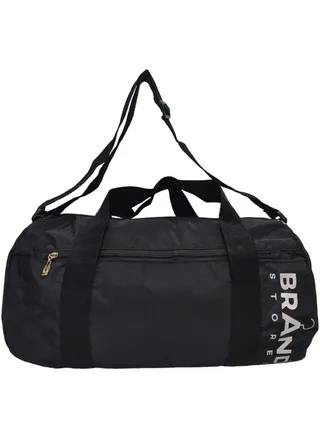 Canvas Large Duffle Gym Bag  -Brand Stores- Black 