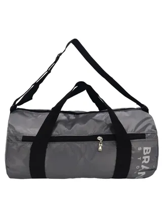 Canvas Large Duffle Gym Bag  -Brand Stores- Grey 