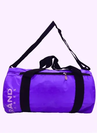 Canvas Large Duffle Gym Bag  -Brand Stores- Purple 