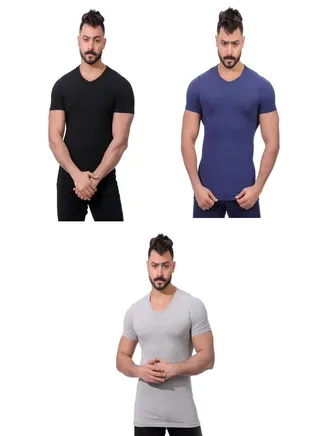 Half sleeve round neck undershirt for men by Dice 