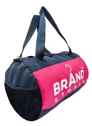 Brand Stores Canvas Gym Bag-Brand Stores - Burgundy & Black 