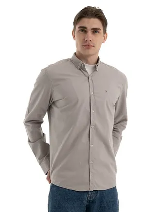 Plain cotton Oxford shirt 