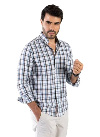 Men's Shirt - Made Of Cotton - Black/ Multicolor 