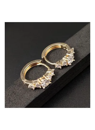 Elegant Ring Shaped Sterling Earrings 