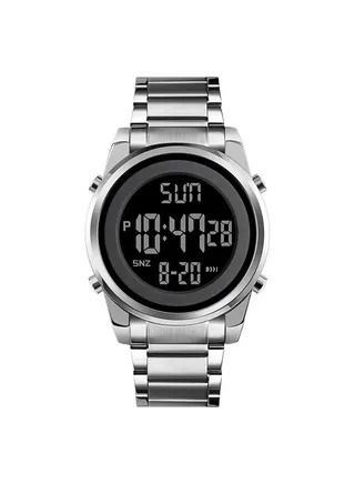 DIDA Men's Digital Business Watch Stainless Steel Watch Band With Stopwatch Timing Silver 