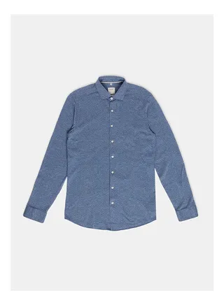 Collared Neck Long Sleeve Checkered Shirt 