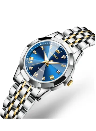 Watches for Women Stylish Stainless Steel Water Resistant Quartz Analog Watch 27mm 9931 Silver 