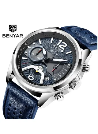 Watches for Men Quartz Leather Water Resistant Watch  5171WTBU 