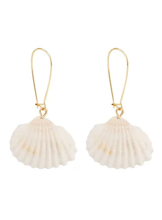 Shell Shaped Drop Earings 