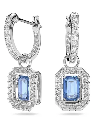 SWAROVSKl Blue Crystal Earrings With Charming Details 