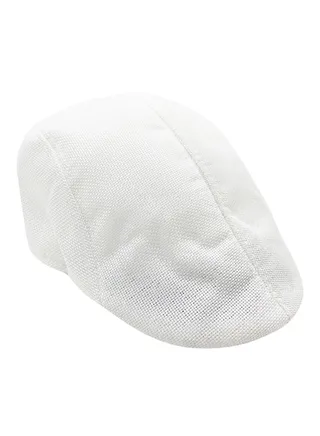 Casual Breathable Beret Flat Golf Hat HL256 White 