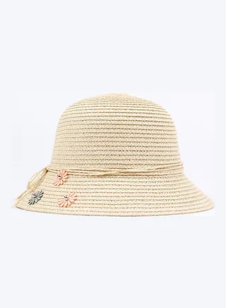 Wide Brim Floppy Summer Straw Casual Children Flat Pink 