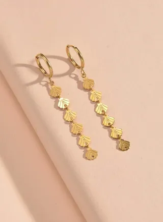 Elegant Stainless Steel Gold Plated Earrings For Women 