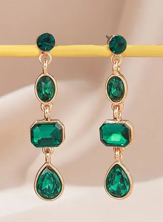 Gemstone Drop Earrings