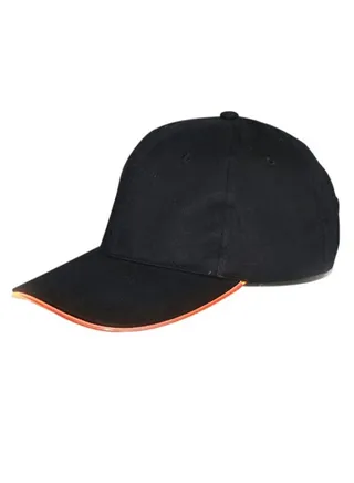 LED Light Baseball Hat Black/Orange 