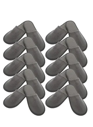 10 Pairs Disposable Slippers Disposable Spa Slippers Unisex Spa Slippers for Hotel Travel Home Guest Massage Supplies 