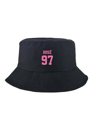 Printed Cotton Hat Black 