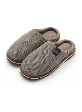 Cotton Bedroom Slippers Brown 