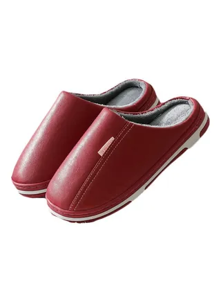 Anti-Skid Bedroom Slippers Red 