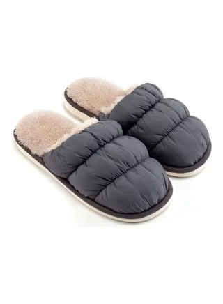 Cotton Bedroom Slippers Grey 