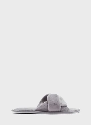 Velour Cross Over Bedroom Slipper