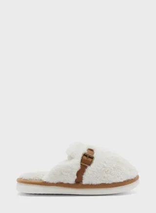 Cozy Bedroom Slippers With Buckle