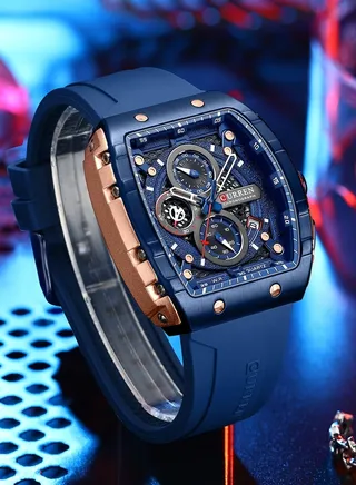Men's Water Resistant Chronograph Sport Wrist Watch 