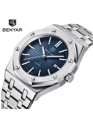 Watches for Men Watch Luxury Stainless Steel Quartz Waterproof Watch 5156 