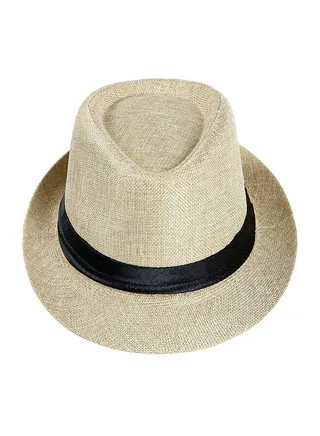 Solid Patterned Outdoor Sun Protection Hat Beige/Black 