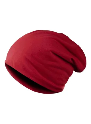 Polyester Beanie Hat Red 