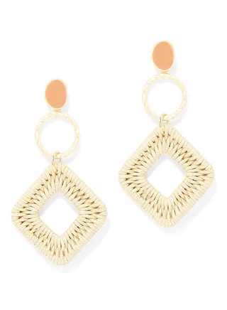 Embellished Dangling Earrings With Pushback Closure 