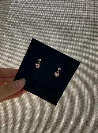 Stainless Steel 18K Gold Plated Colorfast Geometric Zircon Earrings 