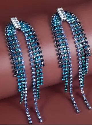 Beautiful Blue Drop Earrings 