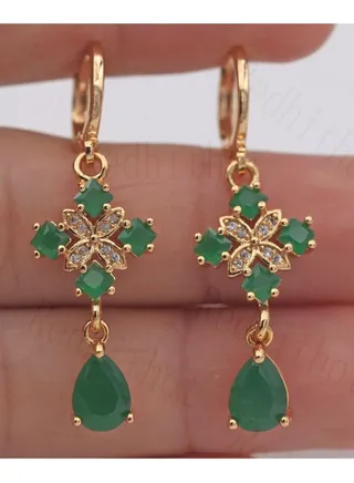 18k Gold Plated Cubic Zircon Earrings 