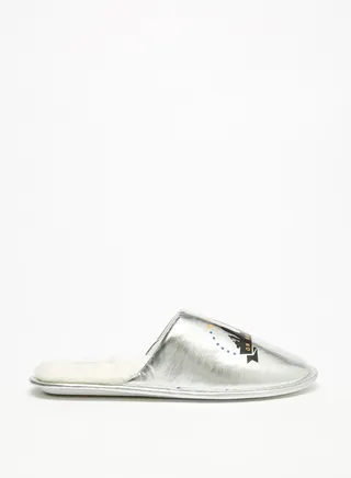 Womens Printed Slip On Bedroom Slippers 
