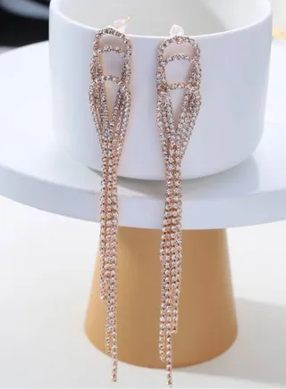 Beautiful Drop Earrings Cubic Zircon 