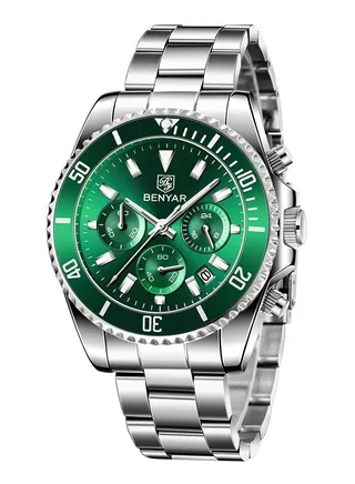 Watches for Men Luxury Stainless Steel Quartz Water Resistant Watch 5170GR 