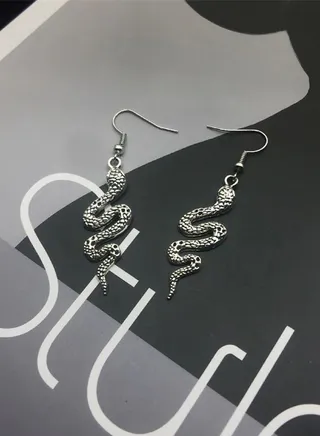 Trendy Vintage Snake Shape Dangle Earrings for Women 
