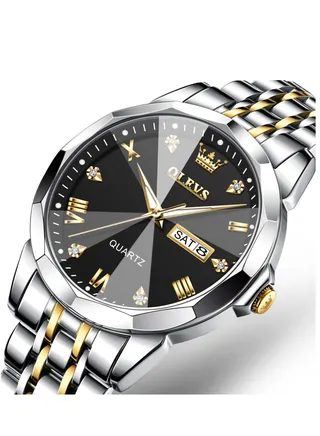 Watches For Men Fashion Stainless Steel Quartz Analog Water Resistant Watch 9931 
