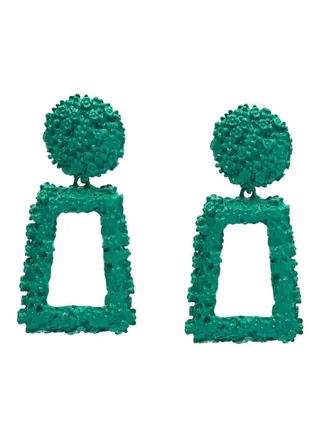 Geometric Designed Dangle Earrings 