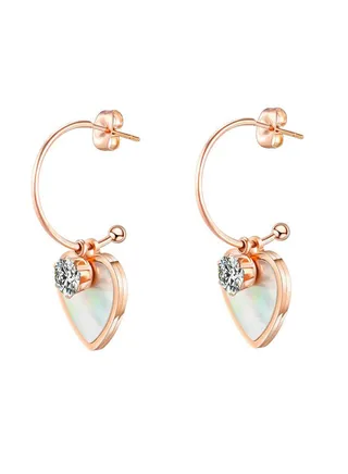 Women's Stainless Steel Rose Gold Earrings - LC.E.01077.420 