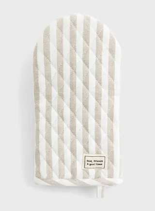 Linen-Blend Oven Glove-27X14