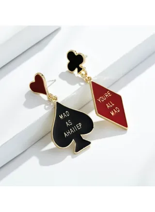 Playing Card Earrings 