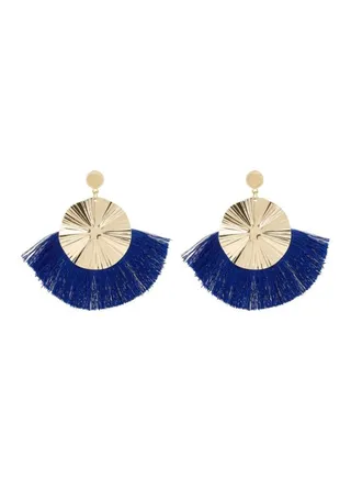 Round Tassel Earrings 