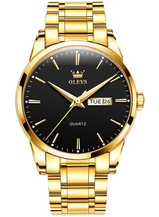 Men's Waterproof Analog Wristwatch - 39 mm - Gold 