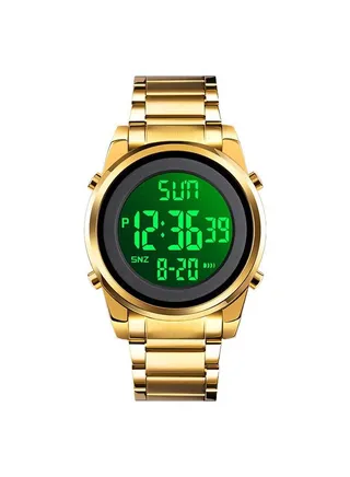 Men's 1611 Alloy Fashion Digital Watch - 43 mm - Gold 
