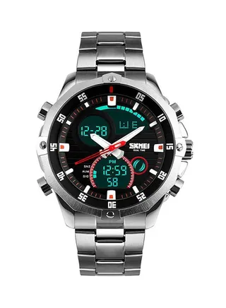 Men's Original Water Resistant Analog & Digital Watch 1146 - 49 mm - Silver 